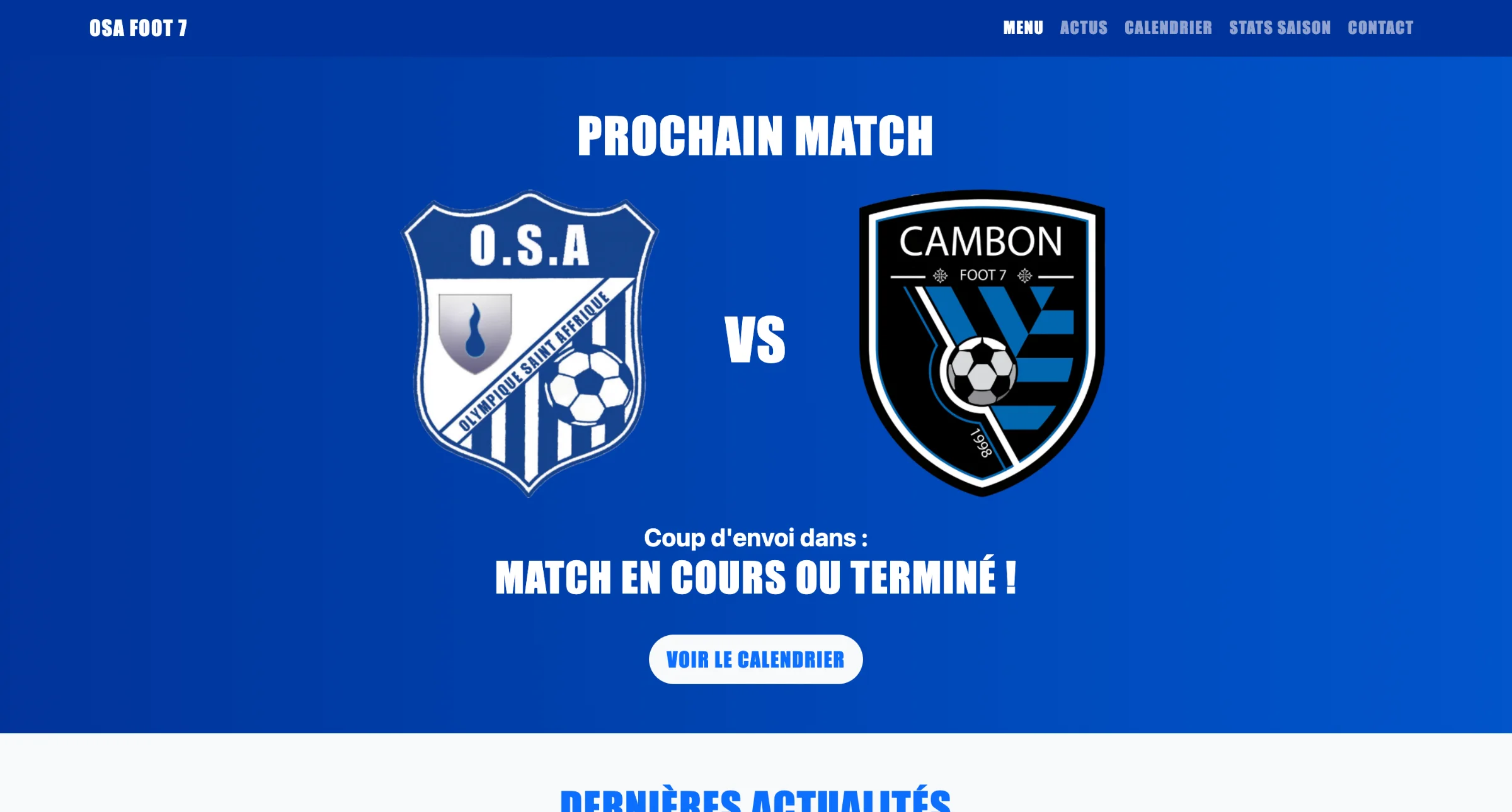 OSA Foot 7 — Site vitrine & community management